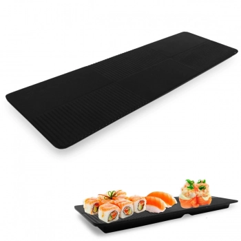 Kit Sushi 6 Peas em Melamina / Plstico Preto com Pratos e Travessas