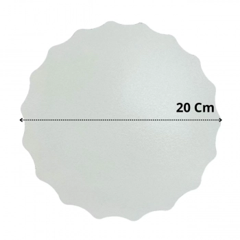 Cake Board 20 Cm Base para Bolo Ondulada Mdf Branco (15 Unidades)