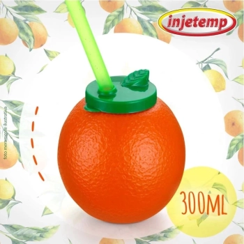 Kit 5 Copos Temticos Laranjita Caulinha 300ml Lembrana de Festa Infantil