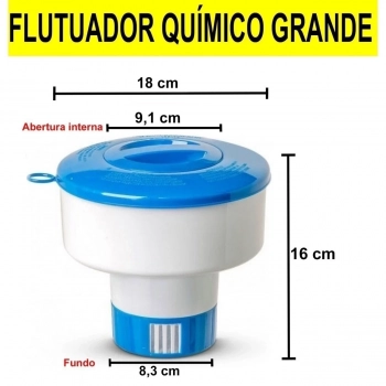 Kit Clarificante + Flutuador + Cloro + Estojo para Avaliar Ph e Cloro