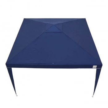 Kit Tenda Gazebo de Encaixe 3x3m Azul + 2 Paredes Lateral em Oxford