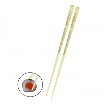 Kit Jantar Comida Japonesa Duas Pessoas Pratos 24,5 Cm, 27cm + Molheira + Hashi