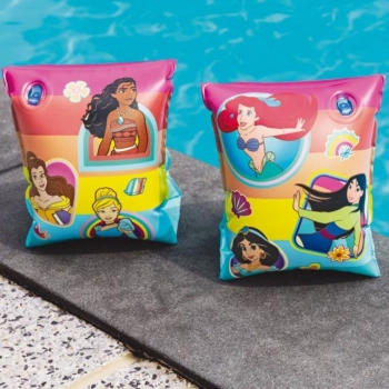 Kit Piscina Inflvel 4600l Mor + Boias Princesas Disney + Capa e Forro + Mini Bomba