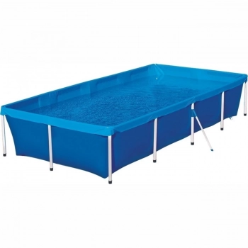 Piscina 3000 Lts Mor + Capa e Forro + Bote Inflvel com Fralda Azul