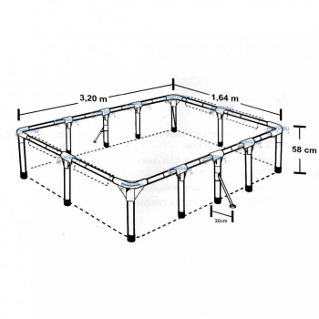 Piscina 3000 Lts Mor + Capa e Forro + Bote Inflvel com Fralda Azul