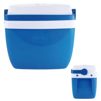 Caixa Termica Azul Cooler 12 Litros com Ala Mor para Praia e Camping