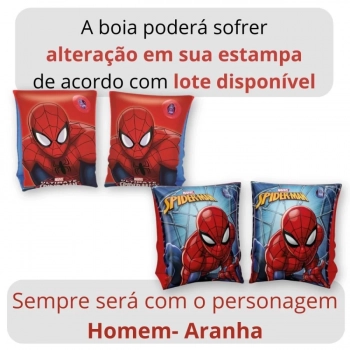 Kit Piscina de Armao Infantil 1000l + Boia de Brao Homem Aranha