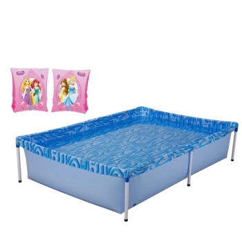 Kit Piscina de Armao Infantil 1000l + Boia de Brao Das Princesas