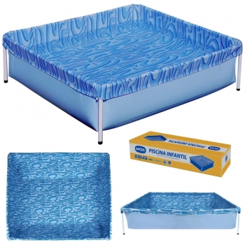 Kit Piscina de Armao Retangular Infantil 400 Litros + Boia Inflvel Homem-aranha