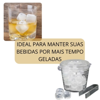 10 Cubos de Gelo Artificial Reutilizvel em Plstico Quadrado 2,5 Cm X 2,5 Cm