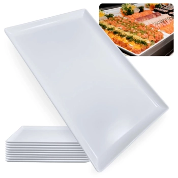 Kit 9 Pratos para Buffet Sushi Restaurante Japons Travessa de 35cm Melamina/ Plstico