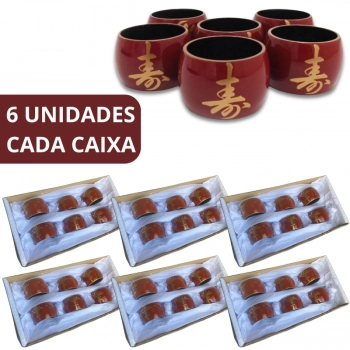 Kit de 36 Argolas com Ideograma Vermelho para Guardanapos