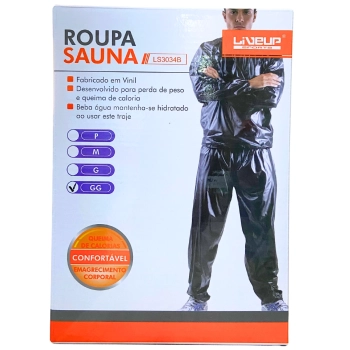 Roupa Sauna Suit Queima Caloria Tamanho Gg