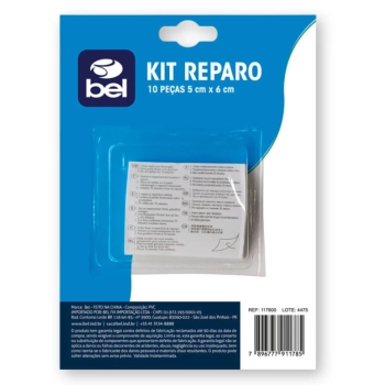 Kit Reparo Remendo para Piscina e Inflveis Autocolante Transparente 10 Unidades Bel