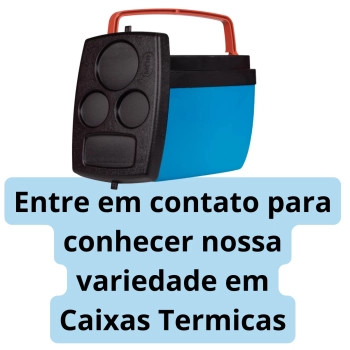 Caixa Termica Azul e Laranja Cooler 12 Litros com Ala Mor para Praia e Camping