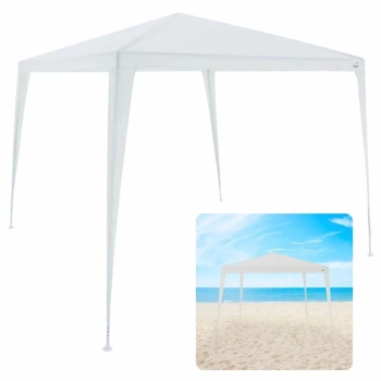 Tenda Gazebo Tubular 3 X 3 M Inclinada Barraca de Praia Branca Bel