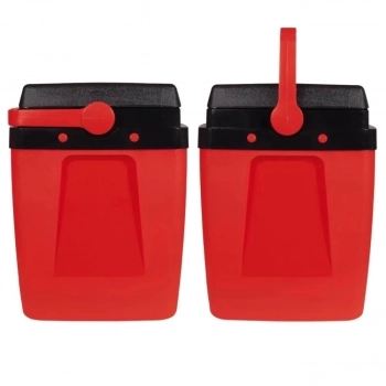 Kit para Praia Vermelho e Preto Guarda-sol 2m + Cooler 26 L