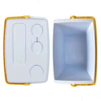 Kit para Praia Amarelo Cooler 36l + Guarda Sol Articulado 2 M