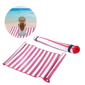 Kit Praia Preto e Vermelho 2 Esteiras 1,80 M + Caixa Trmica Cooler 19 L