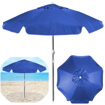 Kit Praia Caixa Trmica com Ala 26 L + Guarda Sol 1,60 M Azul + Esteira