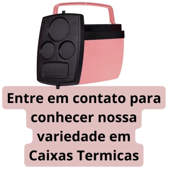 Caixa Termica Rosa Pssego Cooler 12 Litros com Ala Mor para Praia e Camping