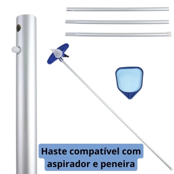 Kit Piscina 2000l + Aspirador + Peneira + Haste 1,40 M + Capa + Forro + Boia de Brao Princesas