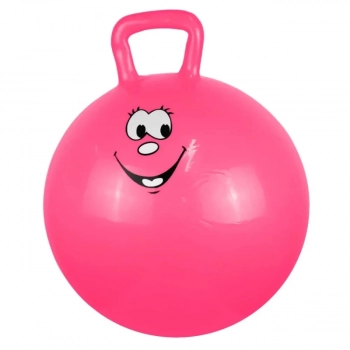 Brinquedo Bola Pula Pula Infantil com Ala 60 Cm Rosa + Mini Bomba Manual