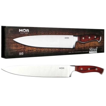 Kit Churrasqueira Mor Montana Desmontvel + Faca em Ao Inoxidvel para Churrasco + Tabua de Carne Bambu Retangular