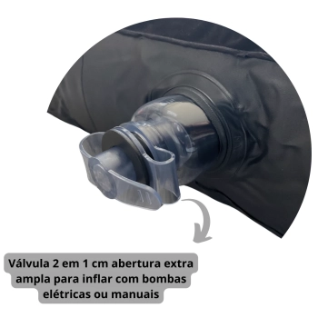 Colcho Bel Inflvel Solteiro Deluxe Comfort Preto