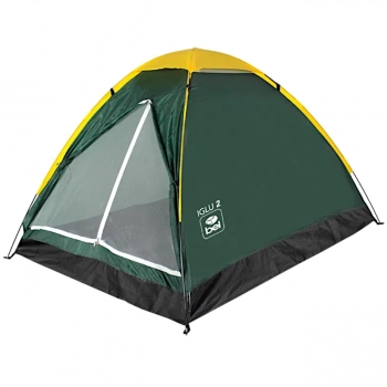 Kit Barraca Camping 2 Pessoas Verde Coluna D'agua 300mm + Colcho Casal Deluxe