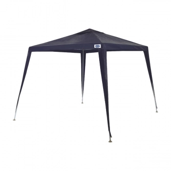 Kit Tenda Gazebo Praia 3 M X 2,40 M Encaixe em Rfia Azul Mor + 4 Paredes Laterais Brancas