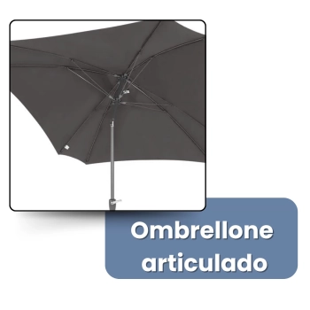 Ombrelone Pisa Poliester Manivela Articulado 2,5 M Azul Marinho Bel