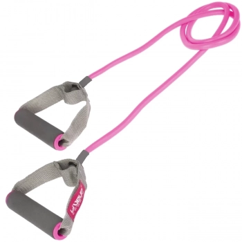 Kit Colchonete Eva Rosa 1,73 Metros + Extensor Elstico Tenso Leve Rosa para Exerccios / Pilates