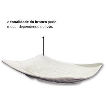 Kit 5 Travessas Salada Fruteira para Buffets Profissional 37,3 Cm Branca em Melamina Premium