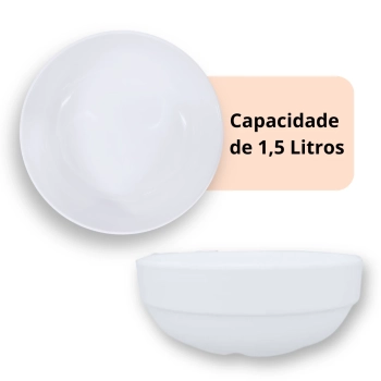 Kit Travessa Oval 60 Cm + 2 Tigelas 1,5 L Cumbucas em Melamina para Buffet Restaurante Profissional