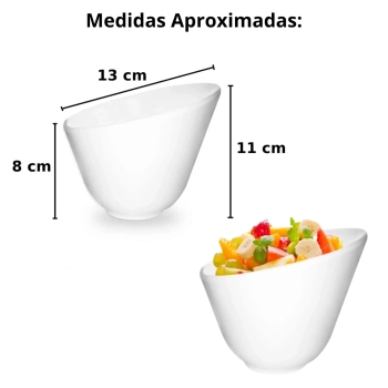 Kit 4 Travessas Grandes de 44,5 Cm + 2 Travessas Fruteira 37,3 Cm + 4 Tigelas Ovais de 500 Ml