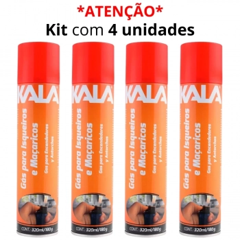 Kit 4 Gs para Isqueiro e Maaricos 320ml/180g Kala