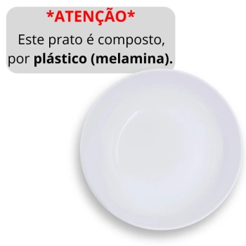 Kit Travessa 56 Cm Retangular + 2 Tigelas 1,5 L Cumbuca Redonda em Melamina para Restaurante Profissional