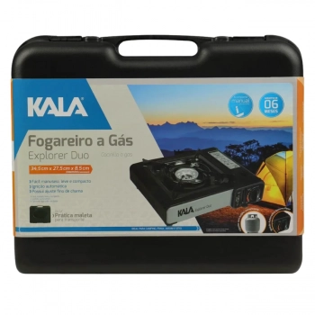 Kit Fogareiro a Gs para Camping Explorer Duo Kala + Cartucho de Gs Butano/Propano 227g 410ml