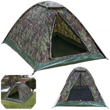 Kit Barraca Kongo 3 Pessoas 600mm + Colcho Solteiro Inflvel com Bomba de P Verde para Camping / Pesca