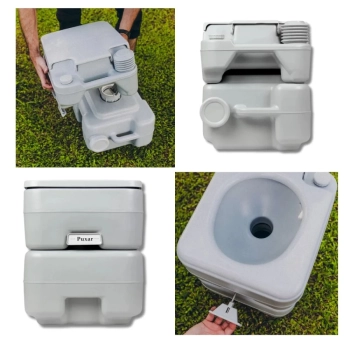 Kit Porta Potti Vaso Sanitrio Kala Porttil 20 L + Barraca Trocador Camping Ntk Pop Up Nautika