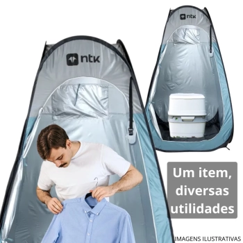 Kit Porta Potti Vaso Sanitrio Kala Porttil 20 L + Barraca Trocador Camping Ntk Pop Up Nautika