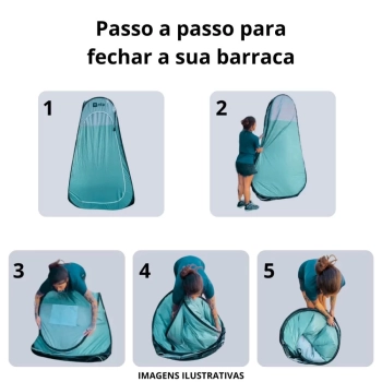 Kit Banheiro Porttil Kala 20 L + Barraca Trocador Pop Up Ntk + Pia Lavatorio Nautika