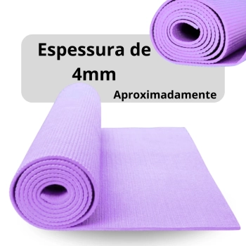 Kit Colchonete Lilas 1,73 M + Bola Suia 55 Cm Pilates + Mini Band Elastico Super Forte para Exerccios