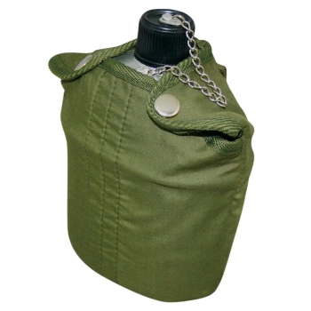 Kit Bolsa para Caminhada Cinza Ioio Ntk + Cantil de Alumnio Nautika 900 Ml Verde Militar Camping