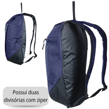 Kit Bolsa para Caminhada Ntk Azul Ioio + Apito de Emergncia Sobrevivncia + Bssola Trilha