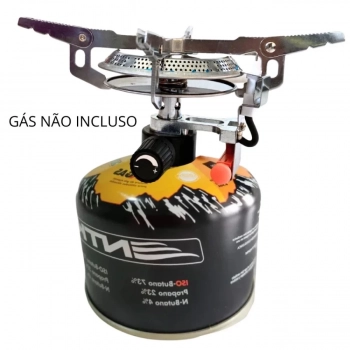 Kit Jogo de Panelas Camp 2 Ntk 7 Peas + Fogareiro Porttil Apolo para Camping e Pesca