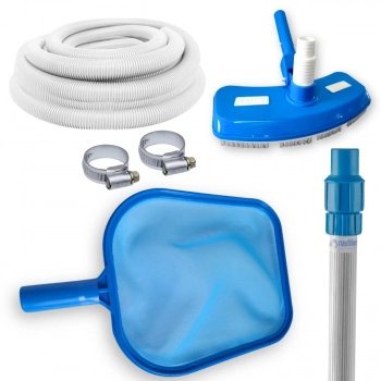 Kit Aspirador Asa Delta + Peneira com Haste Telescpica 3 M + Mangueira 4 Metros 32mm para Piscina