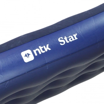 Colcho Inflvel Solteiro Star Ntk Suporta 150 Kg Azul para Camping e Pesca