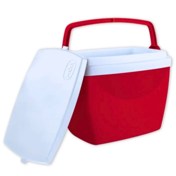 Kit Caixa Trmica Vermelho Cooler Pequeno 6 L Mor + Garrafa Squeeze 500 Ml para Lanches e Bebidas